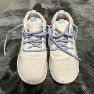 Allbirds Cream and Light Blue Sneakers